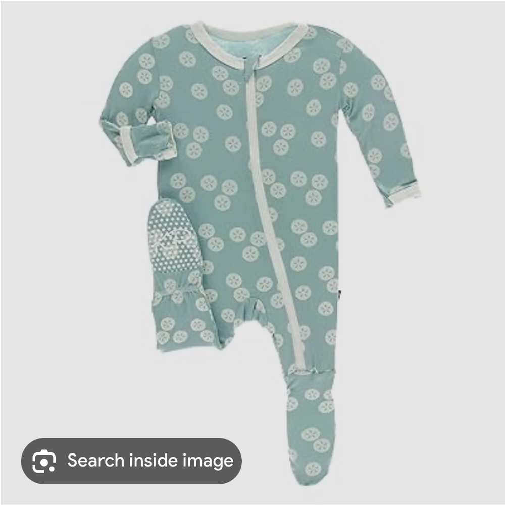 Kickee pants one piece jade sand dollar 0-3 months
